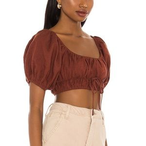 SNDYS NWOT Valerie Top in Mahogany, SOLD OUT ONLINE